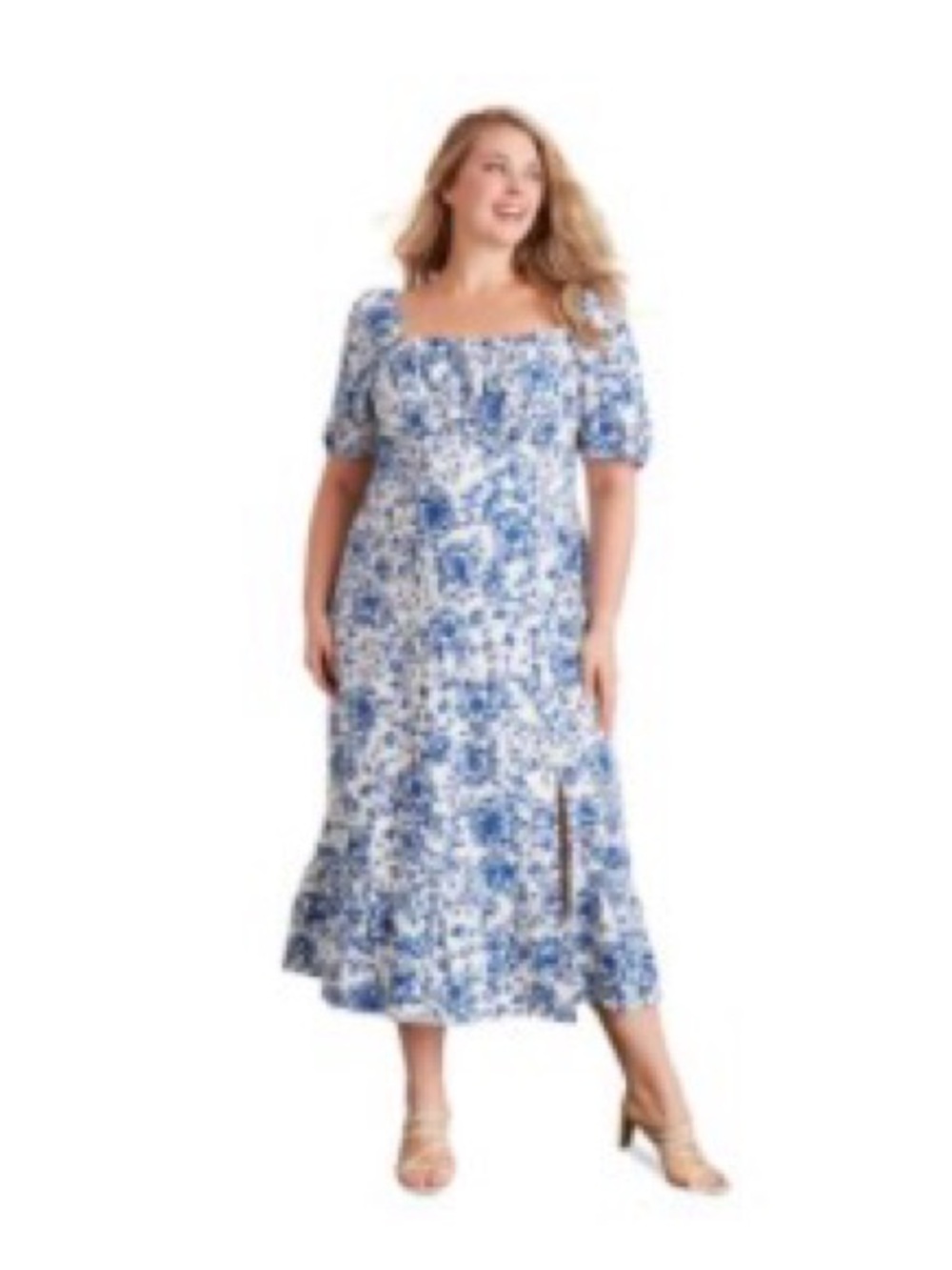 NWT London Times Adley Puff Sleeve Maxi Dress, size 22W - Picture 5 of 8